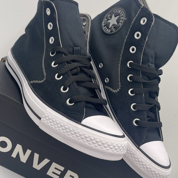 Converse Men’s Chuck Taylor All Star Mix Material 'Black' - A08186C Expeditedshi - Picture 6 of 16